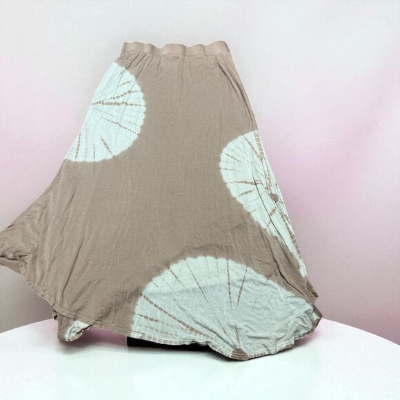 Lapis Maxi Skirt Sz XL Peach Boho Tie Dye Flowy Chiffon Shirt - Picture 1 of 1